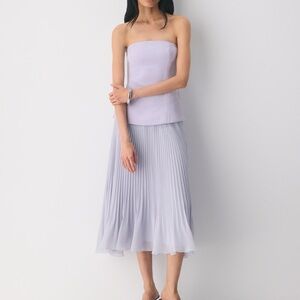 Wilfred Aritzia Twirl Pleated Skirt in Wildflower Lilac